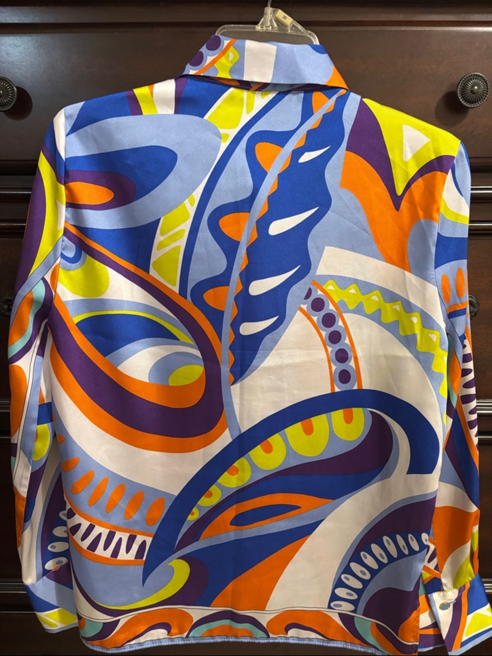 ZARA Vibrant Multi-Color Abstract Button-Down Shirt - Picture 5 of 6